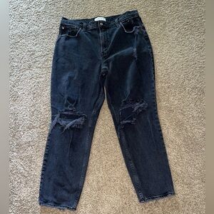Abercrombie & Fitch Curve Love Ultra High Rise 90’s Straight Jeans